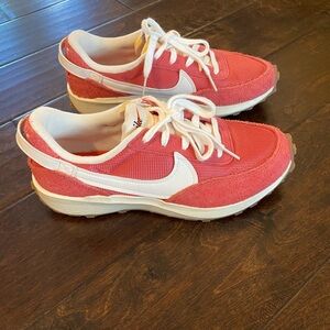 Nike Pink Retro-Inspired Sneakers with Waffle Sole